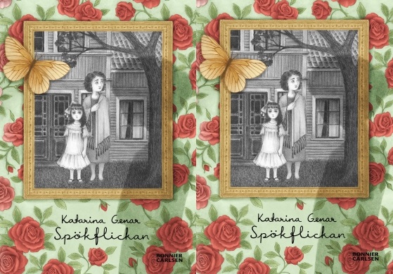 Ett gammalt fotografi är inramat i mitten av bokomslaget. Fotografiet föreställer två kvinnor och är helt i svart och vitt.