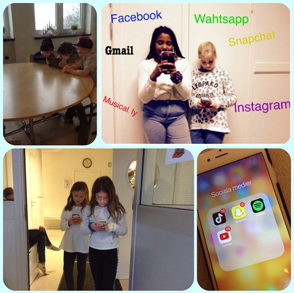 Foto på elever från Saltöskolan.