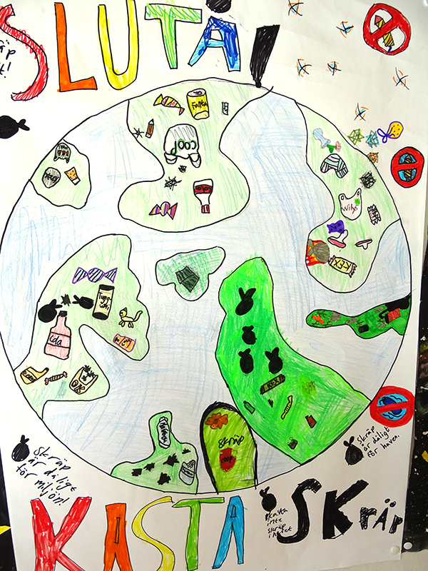 Teckning från eleverna.